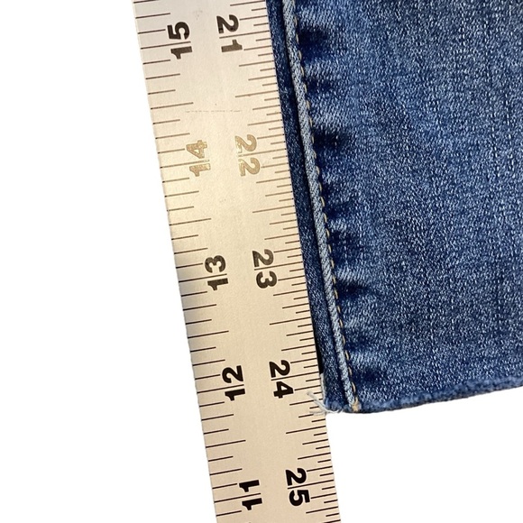 JUSTFAB High-Waisted Ultra Stretch Skinny Jeans Raw Hem Medium Wash Size 31 - Picture 10 of 12